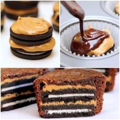 The photo pinned online with the step by step process to making these awesome brownies